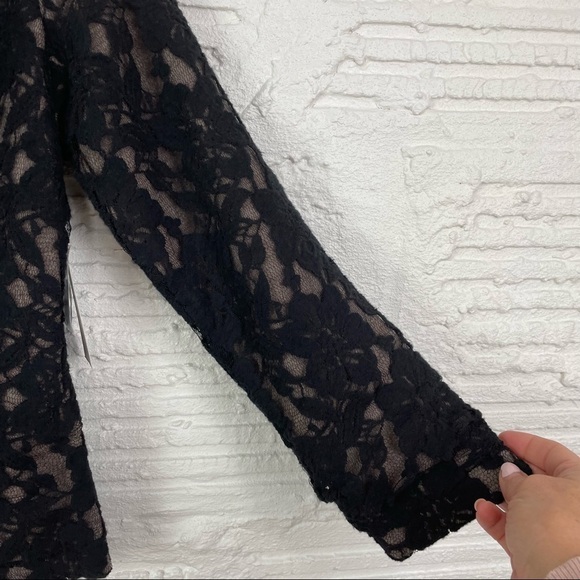 Nic + Zoe Black & Tan Lace Burnout Wool Blazer Jacket Size Petite Medium - Picture 6 of 15